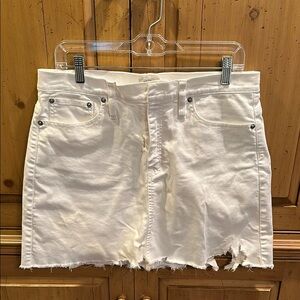 JCrew White Denim Skirt